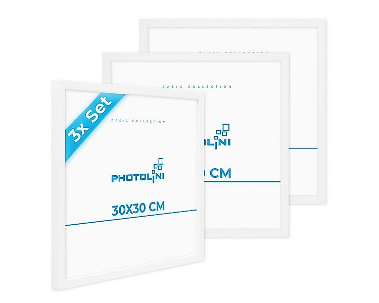 PHOTOLINI Bilderrahmen 3er Set modern mit bruchsicherem Acrylglas, Holz MDF günstig online kaufen