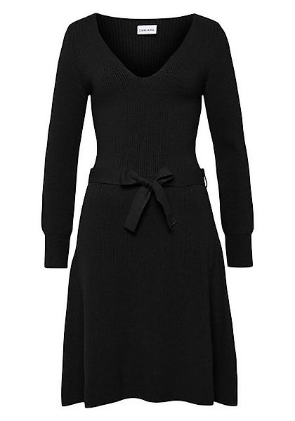 LASCANA Strickkleid, (mit Bindegürtel), und V-Ausschnitt, Herbst- Winterkle günstig online kaufen