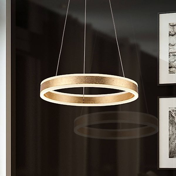 LED-Hängeleuchte Helia, goldfarben, Ø 50 cm, Metall günstig online kaufen