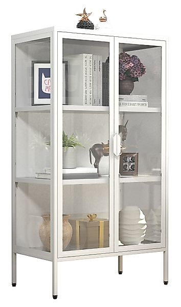 VCM Standvitrine Stahl Glas Standvitrine Vitrine günstig online kaufen