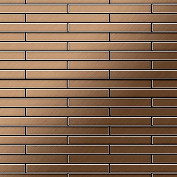 ALLOY Mosaik Fliese Massiv Metall Titan Gebürstet Kupfer 1,6mm Stark Deedee günstig online kaufen