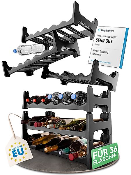 Novaliv Weinregal -, Spar-Set 6-tlg., Stapelbar,platzsparend, günstig online kaufen