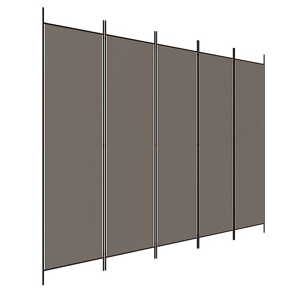 furnicato Raumteiler 5-tlg. Paravent Anthrazit 250x220 günstig online kaufen