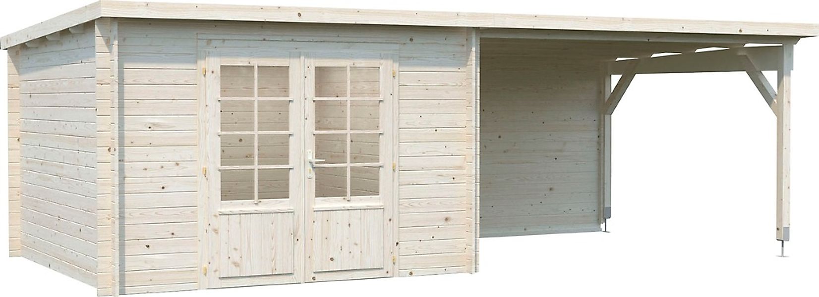 Palmako Gartenhaus "Ella" 8,7+10,0 m², mit Anbaudach günstig online kaufen