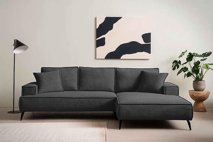 Home affaire Ecksofa "TVINNU, L-Form, 275cm, in Cord und Leinenoptik" wahlw günstig online kaufen