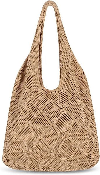 Coonoor Strandtasche gehäkelte Mesh Strand Tote Bag, Damen Gestrickte Umhän günstig online kaufen