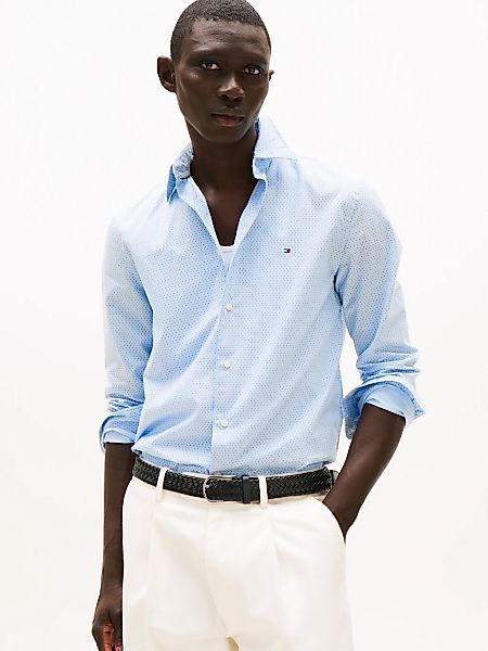Tommy Hilfiger Langarmhemd "FLEX POPLIN MINI PRINT Regular Fit SHIRT" regul günstig online kaufen