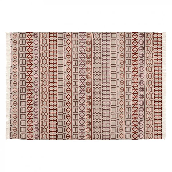 GAN - Kilim Naidu Teppich - weiß/rot/200x300cm günstig online kaufen