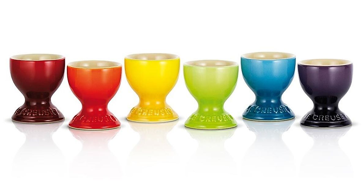 Le Creuset Eierbecher 6er-Set Regenbogen Steinzeug günstig online kaufen