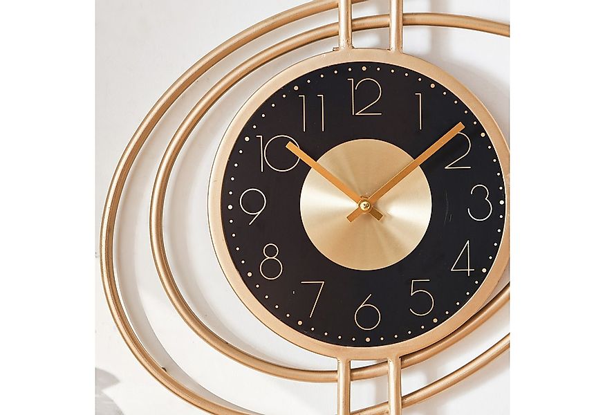 K&L Wall Art Wanduhr Designer Metalluhr modern Gold Optik Aluminium Wanduhr günstig online kaufen