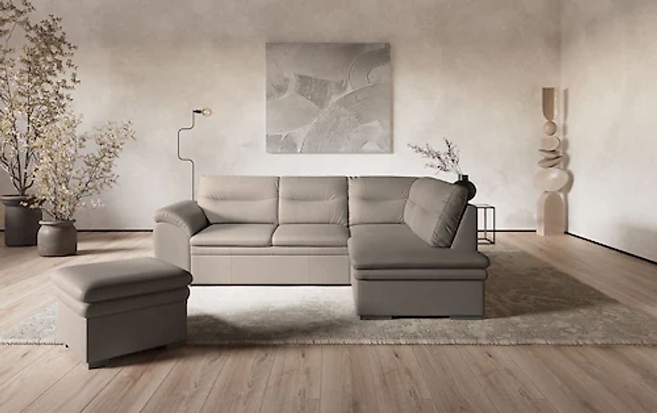 COTTA Ecksofa »Leandra L-Form« wahlweise mit Bettfunktion & Bettkasten günstig online kaufen
