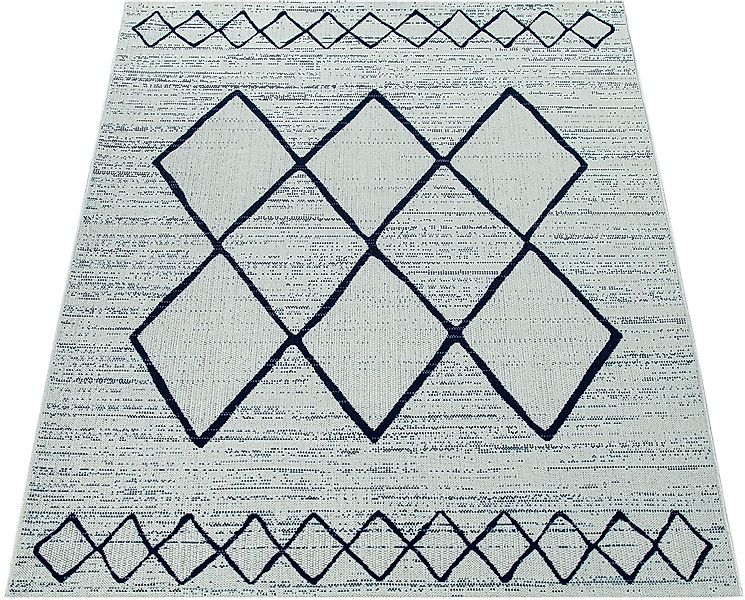 Paco Home Teppich "Kortrijk 744" rechteckig 4 mm Höhe Flachgewebe, Rauten D günstig online kaufen
