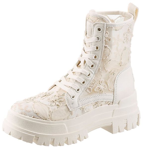 Buffalo Schnürboots Blockabsatz, Plateau, Stiefelette, mit transparentem Sc günstig online kaufen