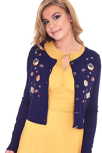 Voodoo Vixen Strickjacke Space Chic Cardigan Retro Vintage Cardigan Weltrau günstig online kaufen