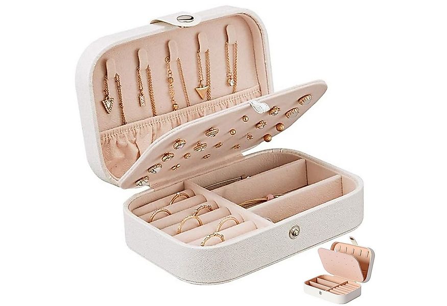 OKWISH Schmuckkasten Schmuckkästchen Schmuckaufbewahrung 2stöckige Schmuckb günstig online kaufen