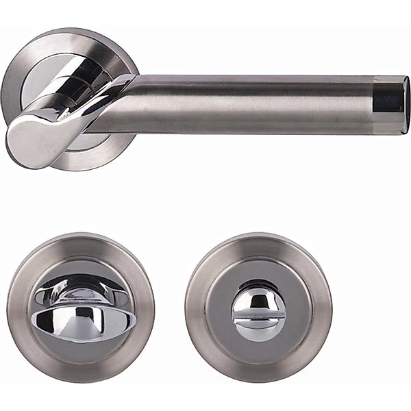 Alpertec Drückergarnitur Alpertec WC-Rosettengarnitur Solid 1 Edelstahl günstig online kaufen