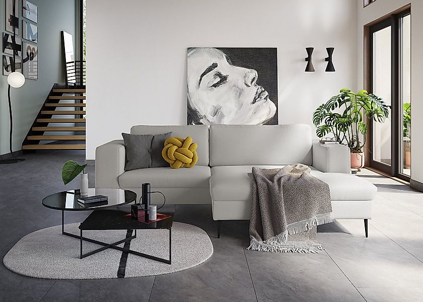 DOMO collection Ecksofa "Modica kompakt und elegant, Breite 244, L-Form", m günstig online kaufen