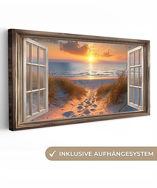 OneMillionCanvasses® Leinwandbild Panorama Durchblick - Strand - Dünen - So günstig online kaufen