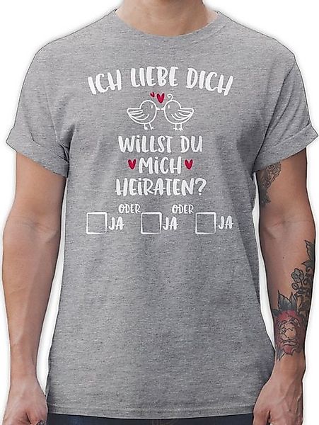 Shirtracer T-Shirt Willst du mich heiraten? - weiß Hochzeit - Herren günstig online kaufen