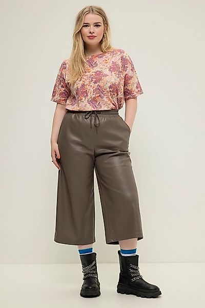 Studio Untold Culotte Culottes Wide Legs Fakeleder Elastikbund günstig online kaufen