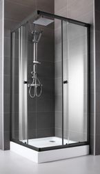 welltime Eckdusche Trento Nero, BxT: 90x90 günstig online kaufen