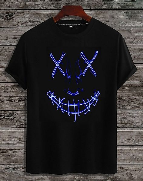 RMK T-Shirt Print-Shirt T-Shirt Herren Shirt Basic Vintage Smile Smiley aus günstig online kaufen
