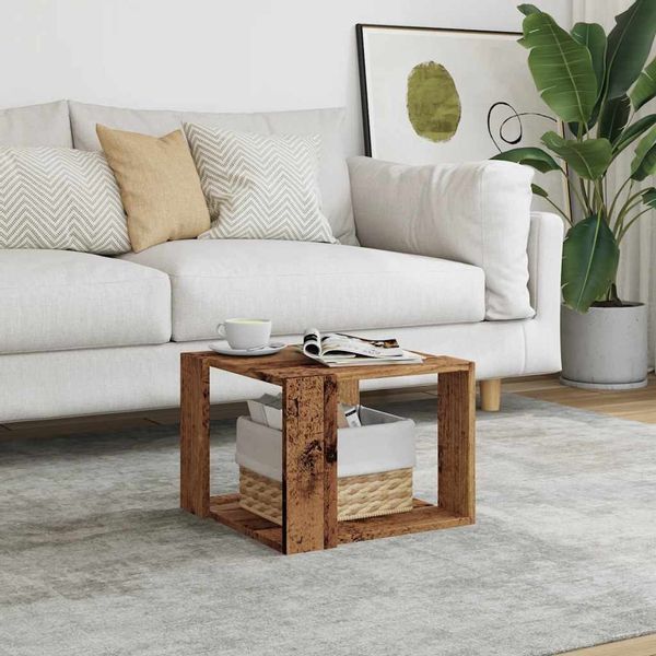 vidaXL Couchtisch Couchtisch Altholz-Optik 40x40x30 cm günstig online kaufen