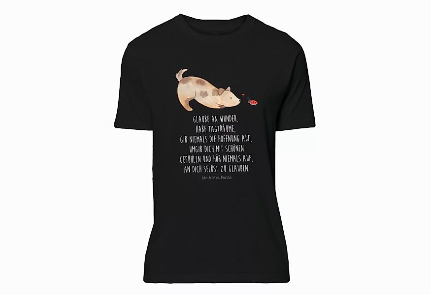 Mr. & Mrs. Panda T-Shirt Hund Marienkäfer - Schwarz - Geschenk, Party, Lust günstig online kaufen