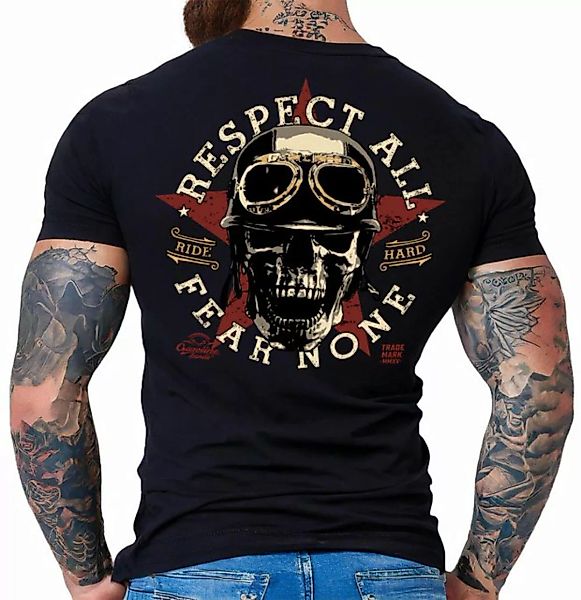 GASOLINE BANDIT® T-Shirt für Biker Racer Motorradfahrer: Respect All, Aufdr günstig online kaufen