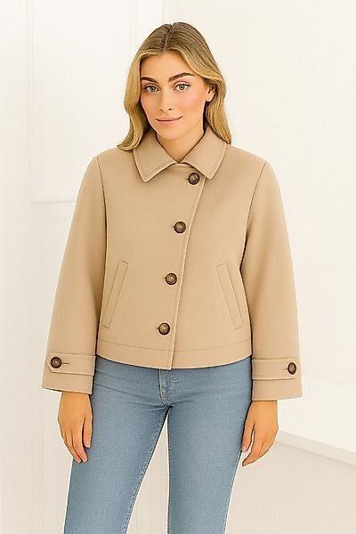Worldclassca Kurzmantel Worldclassca Einreihiger Trenchcoat Jacke Crop Ponc günstig online kaufen