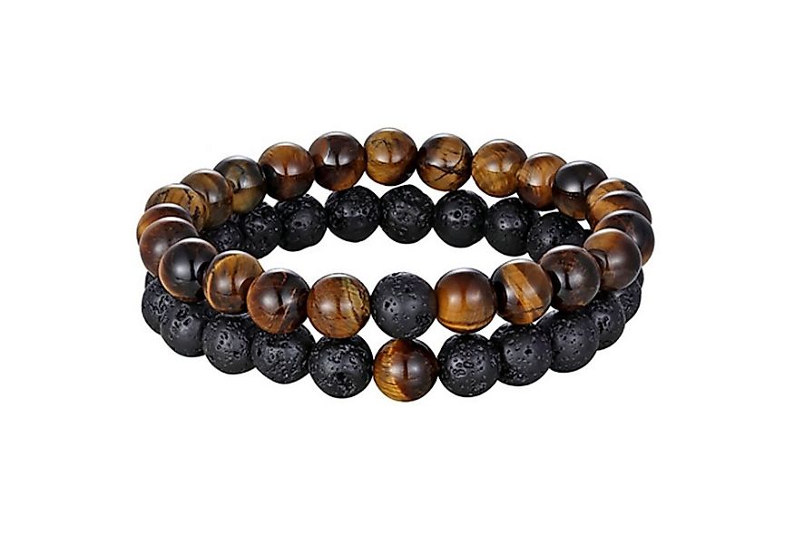 The Beauty House Armband Lavastein Naturstein Armband mit schwarzen Lava Pe günstig online kaufen