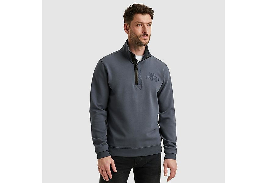 PME LEGEND Sweater mit Logo-Stickerei und Troyer-Kragen mit Reißverschluss günstig online kaufen