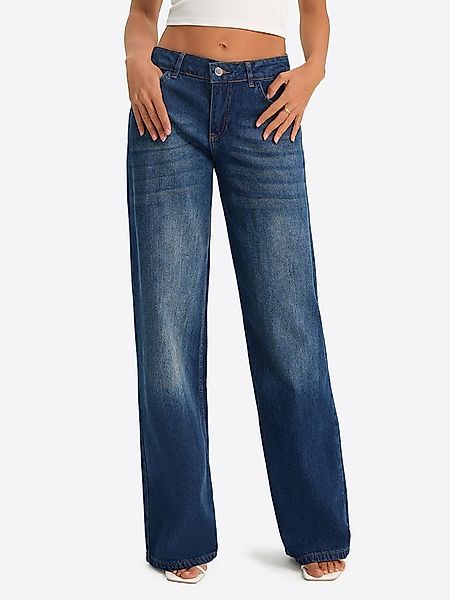 Imily Bela Gerade Jeans Damen Straight Wide Leg Jeans (Packung, 1-tlg., 1pe günstig online kaufen