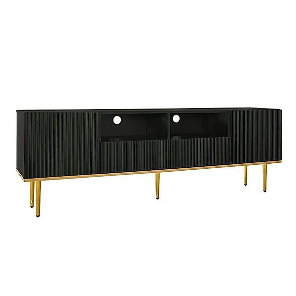 Gotagee TV-Schrank Lowboard TV-Möbel mit goldenen Füßen und goldenem Rand günstig online kaufen