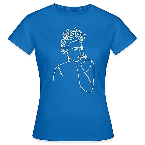 Spreadshirt T-Shirt Frida Kahlo Zeichnung Weiß günstig online kaufen