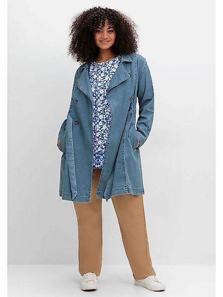 Sheego Trenchcoat "Große Größen", mit Bindegürtel günstig online kaufen