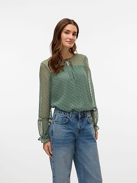 Vero Moda Langarmbluse VMLEAH LS LACE günstig online kaufen