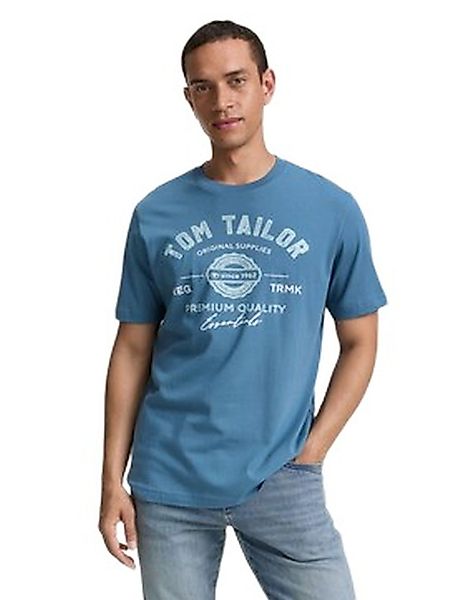 Tom Tailor Herren T-Shirt LOGO - Regular Fit günstig online kaufen