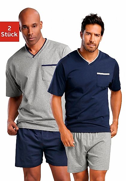 le jogger Pyjama Packung, 2 Stück, 4 Stk. tlg., mit Brusttasche günstig online kaufen