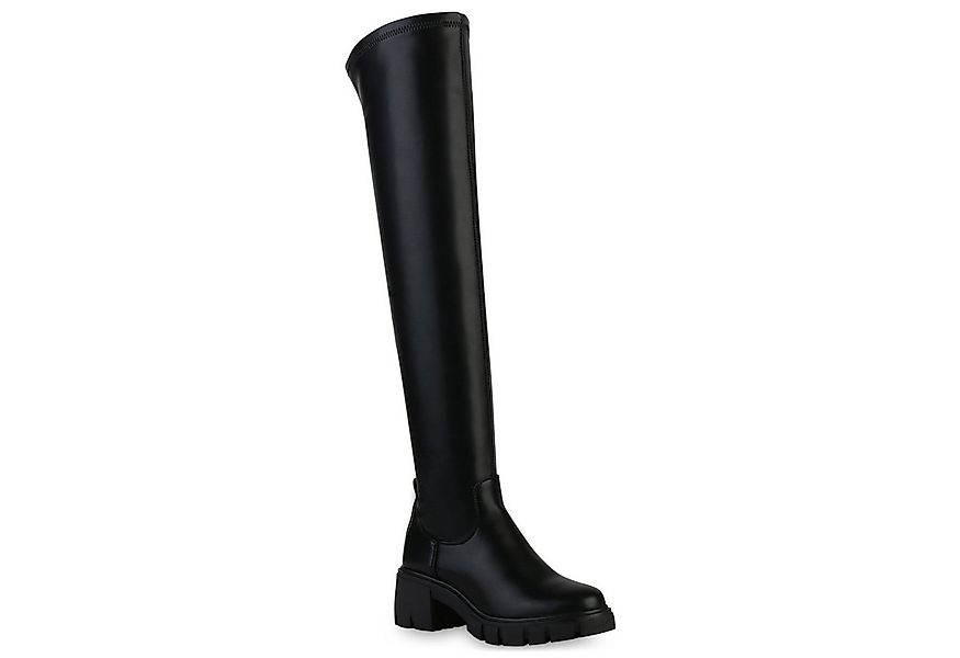 VAN HILL 838109 Overkneestiefel Damen Leicht Gefütterte Overknees Stiefel P günstig online kaufen