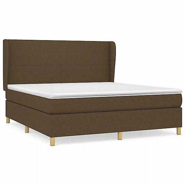 vidaXL Boxspringbett mit Matratze Dunkelbraun 180x200 cm Stoff1395070 günstig online kaufen