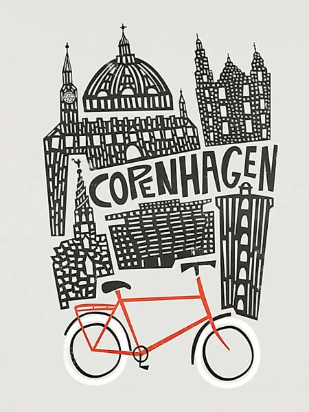 Poster / Leinwandbild - Copenhagen Cityscape günstig online kaufen