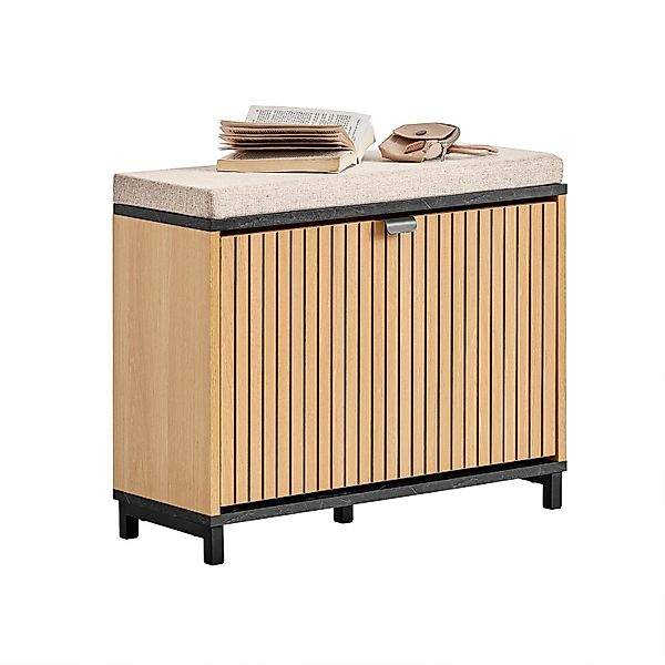 SoBuy Schuhbank mit Sitzfläche Schuhregal Sitzbank für Flur 60x50x24cm FSR2 günstig online kaufen