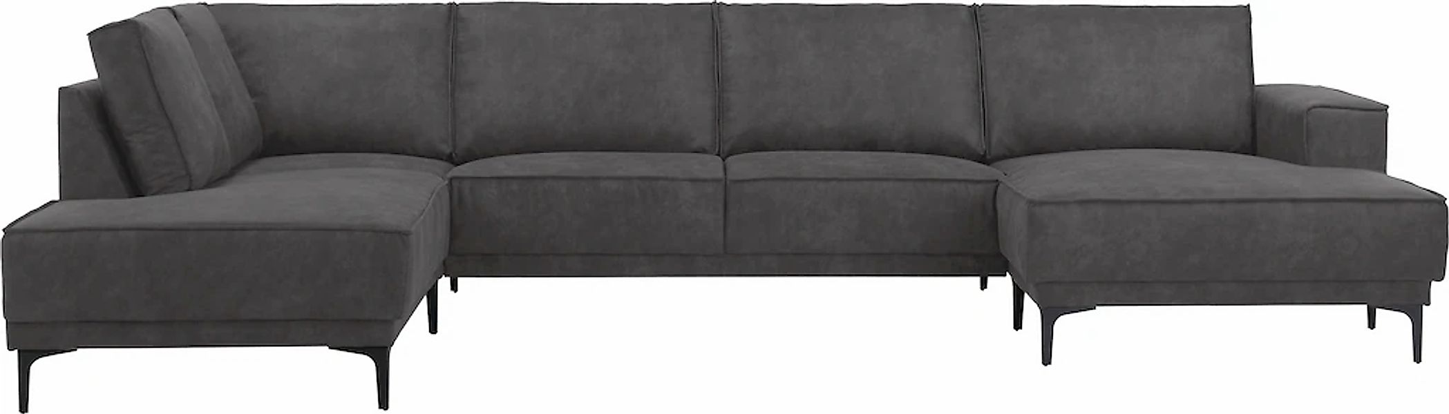 Places of Style Wohnlandschaft "XXL Sofa Oland, Struktur, Flachgewebe, Luxu günstig online kaufen