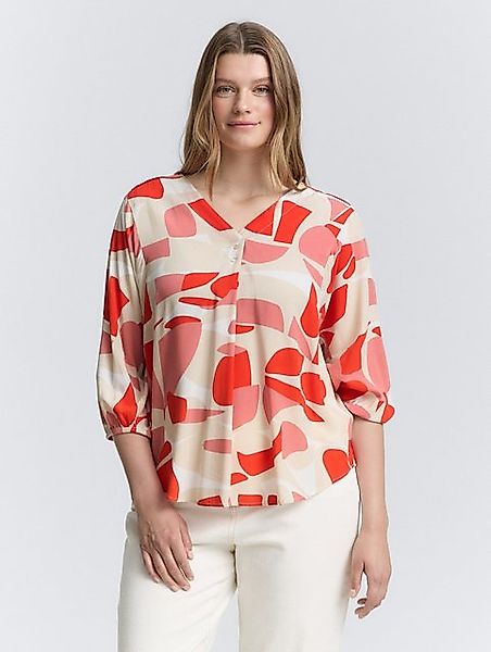 TOM TAILOR PLUS Langarmbluse Plus Size - Bluse mit Muster günstig online kaufen