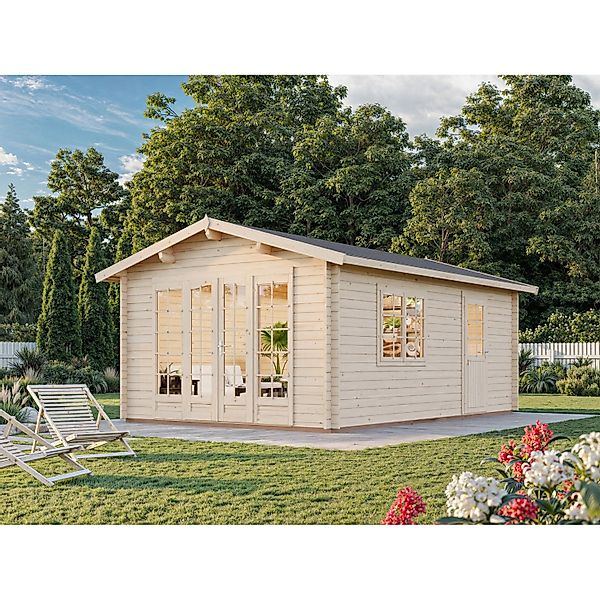 Palmako Gartenhaus Irene 360 x 550 cm Lackiert Grau-Anthrazit FSC® günstig online kaufen