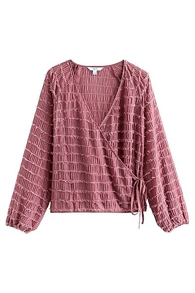 Next Blusenshirt Langärmeliges, puscheliges Ballett-Wickeltop (1-tlg) günstig online kaufen