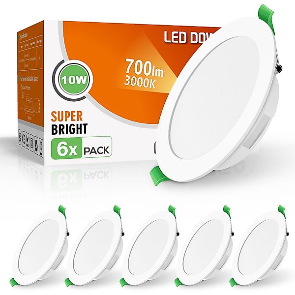 ALUSSO LED Einbaustrahler 6er-Set, IP44 Ultraflacher günstig online kaufen