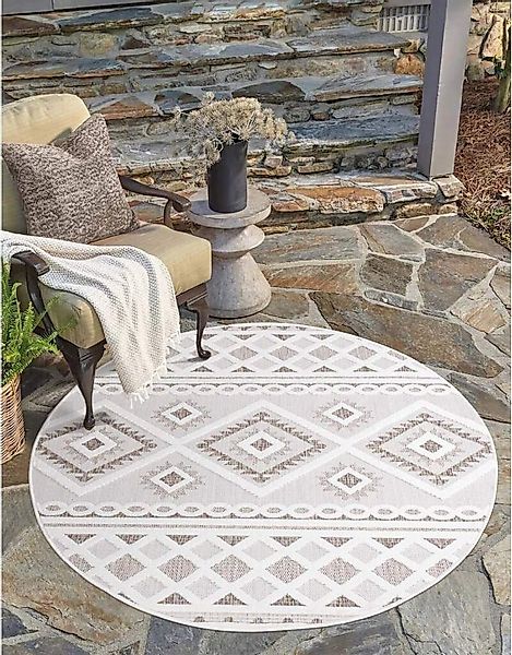 Carpet City Teppich In-& Outdoorteppich Santorini 435, 3D-Effekt, Boho-Look günstig online kaufen