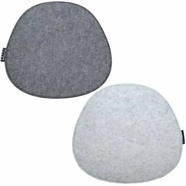 Dune Design® Stuhlkissen Filz 2er Set CHIC oval Grau 40x37cm grau günstig online kaufen